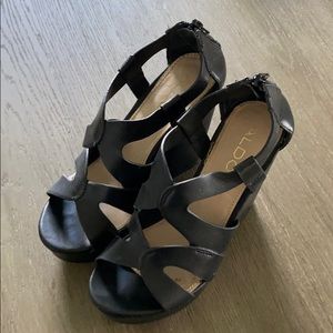 ALDO black wedges